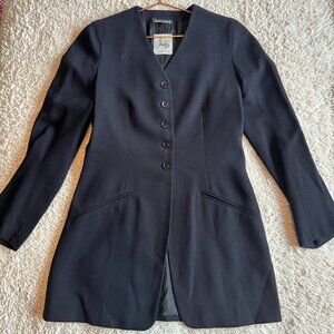 Vintage Sahza Navy Wool Blazer